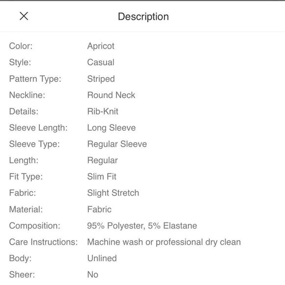 Maternity Striped Print Tee Size L (8/10) Apricot Used Twice Gently - Picture 3 of 3